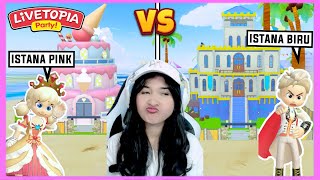 Build Battle ISTANA PINK VS ISTANA BIRU di Livetopia Party Bagus Mana guys  bangboygamingYT [upl. by Llewop]