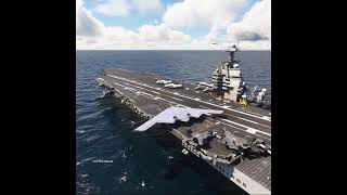 Northrop Grumman B2 Spirit stealth aircraft takes off on aircraft carrier near hawaii [upl. by Elad997]