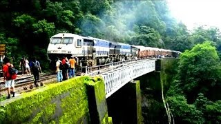 Kings of Braganza ghat EMD twins doing sanding at gradient  Indian railways [upl. by Winthrop]