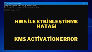 KMS WİNDOWS ETKİNLEŞTİRME HATASI  KMS ACTİVATİON ERROR [upl. by Karalee650]