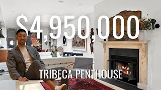 4950000 Tribeca Penthouse w Private Rooftop Terrace  Penthouse Tour [upl. by Sandry]