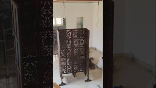 Wooden room divider interior design manojkumar0517 howtomakemodularkitchen [upl. by Enyrhtak]