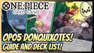 One Piece Card Game OP05 Donquixote Rosinante  and Doflamingo  Guide and Deck Lists [upl. by Nirrak]