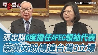 「張忠謀擔任APEC領袖代表無可取代」 蔡英文盼傳達台灣3立場｜三立新聞網 SETNcom [upl. by Libbi]