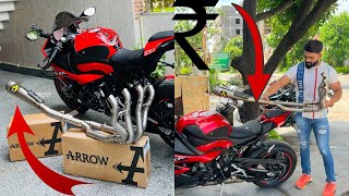 2024 BMW s1000RR ARROW FULL TITANIUM EXHAUST🔥 Most Loudest BMW s1000 in india [upl. by Haididej]