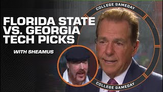 College GameDay’s pick for Florida State vs Georgia Tech with Sheamus 🏈 [upl. by Sundberg155]