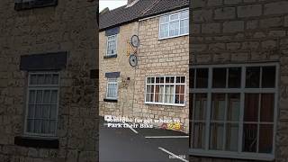 When Bike Matters More Funny Bike Parking in Conisbrough Yorkshire UK🤣🚲🚳 bike  shorts explore [upl. by Hniht]