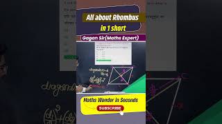 all about rhombus in 1 short  Geometry by Gagan Pratap sir ssc cgl chsl mts cpo ib shorts [upl. by Clarita]