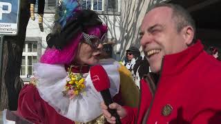 Die Fasnacht in Sissach fand in diesem Jahr in einem etwas anderen  Fasnachtskostüm  statt [upl. by Gae]