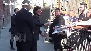 Kit Harington Adorable Reaction To Fans Outside Jimmy Kimmel Live  Game Of Thrones Season 7 [upl. by Cyprian]