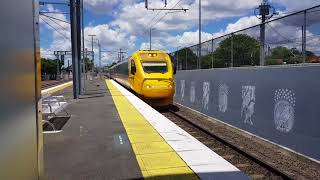 QLD Trains at LawntonNarangbaPetrie 06022018 [upl. by Akcirret455]