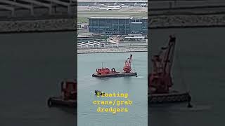 Floating craneGrab dredgers [upl. by Marve964]