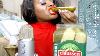 Pickle ASMR Eating SoundsBIG CrunchIntense  Spirit Payton [upl. by Jonati814]