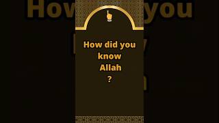 How did you know Allah [upl. by Chrysler]