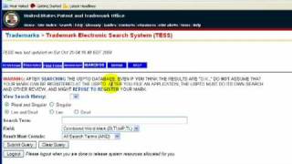 Trademark Search Tutorial [upl. by Ratib]