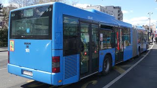 Buses amp Trams Zagreb  ZET Terminal  Okretište autobusa i tramvaja Črnomerec Zagreb Zapad ▶4K [upl. by Annawaj]