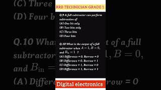 Digital electronics quizrrb technician grade 1 [upl. by Titania282]