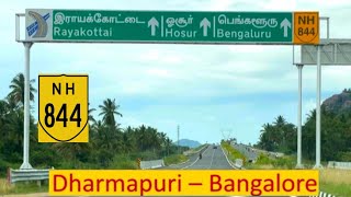 NH844  Dharmapuri to Hosur New National Highway  Kerala To Bangalore Road Trip Part 2 nh844 [upl. by Liatrice]