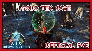 Ark Ascended  Solo Tek Cave  Official PVE  The Island [upl. by Ynaffad]