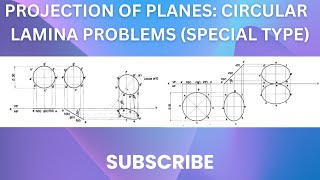 PROJECTION OF PLANES CIRCULAR LAMINA PROBLEMS SPECIAL TYPE CIRCULAR LAMINAS [upl. by Eremahs]