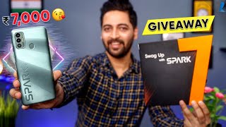 Tecno SPARK 7  Unboxing amp Hands On  6000 mAh  16MP Camera  65quot Display  Under 7000😘 [upl. by Nosna228]