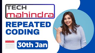 30 Jan  Tech Mahindra Coding Questions 2024  Tech Mahindra Assessment Test 2024  Tekno UF [upl. by Dessma]