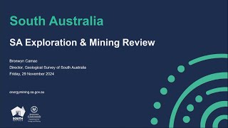 SAEMC 2024  Geological Survey Of South Australia SA Exploration and Mining Review [upl. by Aninep977]