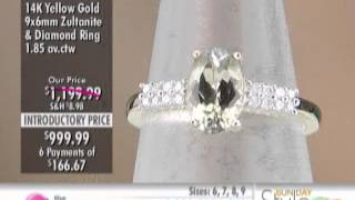 14K Gold 9x6mm Zultanite amp Diamond Ring at The Shopping Channel 458546 [upl. by Sherris271]