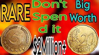 Valuable Coins Germany 1 Pfennig 5 Euro Cent and More Dont Miss This video [upl. by Ahsinna]