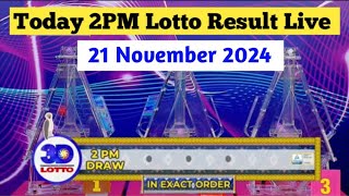 Lotto Result Today 2pm draw November 21 2024 Swertres Ez2 PCSO live result [upl. by Brandea869]