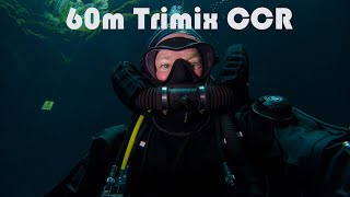 60m Trimix Dive at Kilsby Sinkhole [upl. by Dannica]