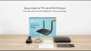 How to Set up TPLink 4G WiFi Router [upl. by Bertrand605]