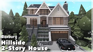 BLOXBURG Hillside 2 Story House Speedbuild  Roblox House Build [upl. by Jarrell]