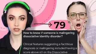 DissociaDID Scores Over Malingering On Diagnosis Test [upl. by Carlynn]