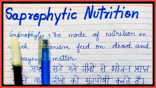 What is Saprophytic Nutrition  Definition of saprophytic nutrition  Saprophytic nutrition kya hai [upl. by Amles922]