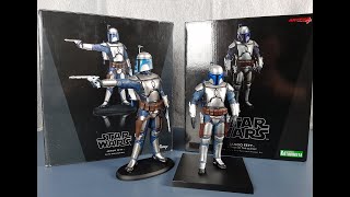 Jango Fett Attakus and Kotobukiya 110 Scale PrePainted Model Kit Review [upl. by Hpotsirhc]