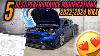 Top 5 Best Performance Modifications for 20222024 Subaru WRX  FA24  BOOST  TURBO  FAST [upl. by Stortz]