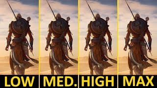 Assassin’s Creed Origins  GTX 1050 Ti  i57400  Low vs Medium vs High vs Ultra  1080p [upl. by Agnew]