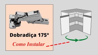 Dobradiça 175° Como Instalar [upl. by Suciram]