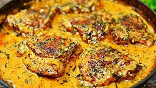 Creamy Garlic Chicken Recipe  Easy Baked Chicken in Creamy Garlic Sauce [upl. by Yereffej]