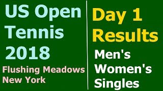 US Open 2018 Tennis Results Day 1 US Open Tennis 2018 Mens Womens Singles [upl. by Blunt115]