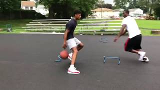 Noah Farrakhan Workout getting ready for Senior Season DelsonTraining [upl. by Aerdnu525]