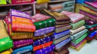 Madina Wholesale👉పట్టు చీరలు Single Saree Delivery ఆషాడం ఆఫర్💥 Navdurga Sarees Hyderabad [upl. by Cowen]