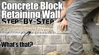 How to Build a Block Retaining Wall DIY Guide [upl. by Henri449]