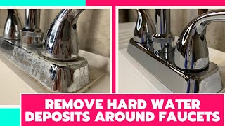 How To Remove Calcium From Faucet  Hard Water Stain Removal  Easy Green Cleaning [upl. by Navannod]