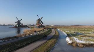 Drone flight  Zaanse Schans Zaandam Netherlands [upl. by Eirrotal584]