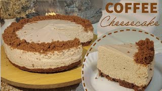 4 Ingredients Coffee Cheesecake No Bake Cheesecake 🍰🤤Mouth Melting cheesecake cake recipe [upl. by Ynnatirb]