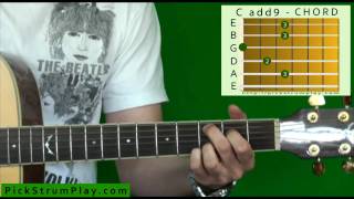 How to Play a Cadd9 Chord on Guitar [upl. by Edialeda]