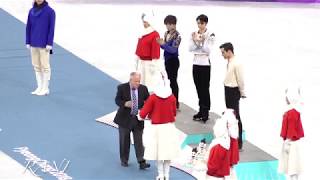 180217 Pyeongchang 2018 Figure Skating Men Single Awards Ceremony 4K [upl. by Dleifniw]