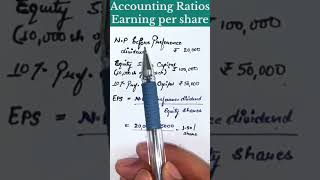 Calculation of earning per share  class 12 ratio analysis  preference dividned [upl. by Amby]